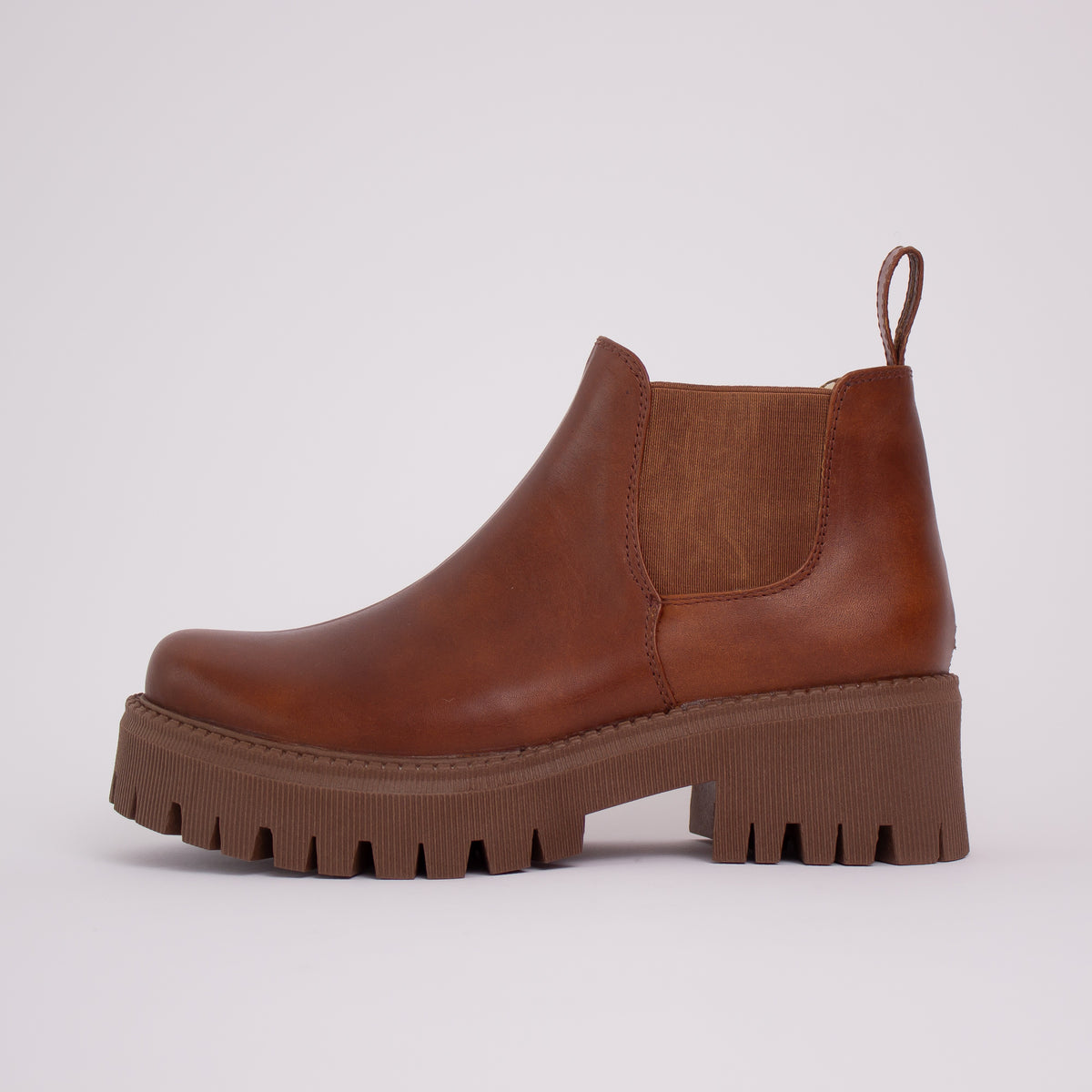 Botas Botines nueve aguas corte vacuno piel natural color miel café ...