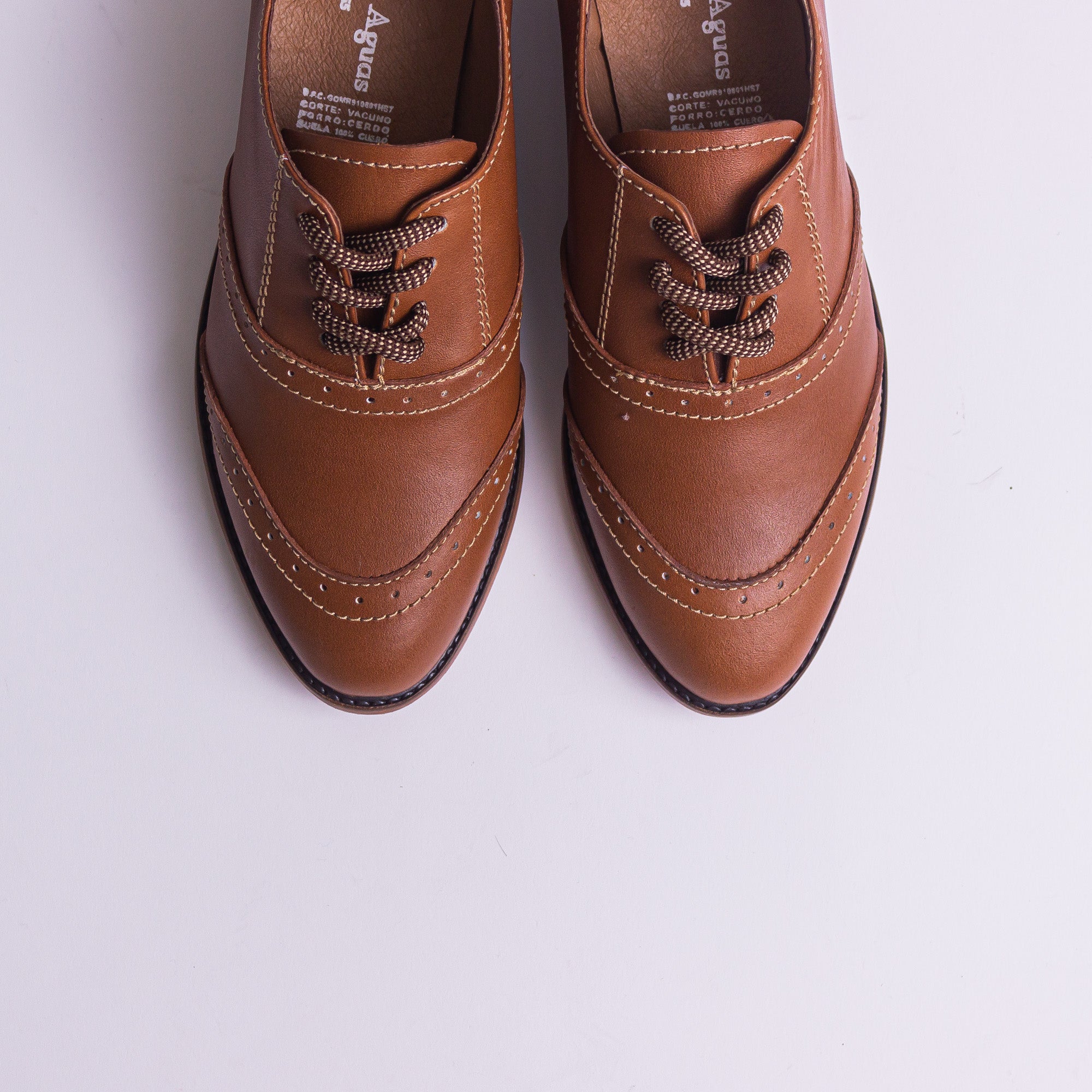 Mocasines zapatos bostonianos nueve aguas color cafe miel en piel